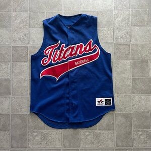 Vintage Titans Blue Baseball Jersey Boys Large